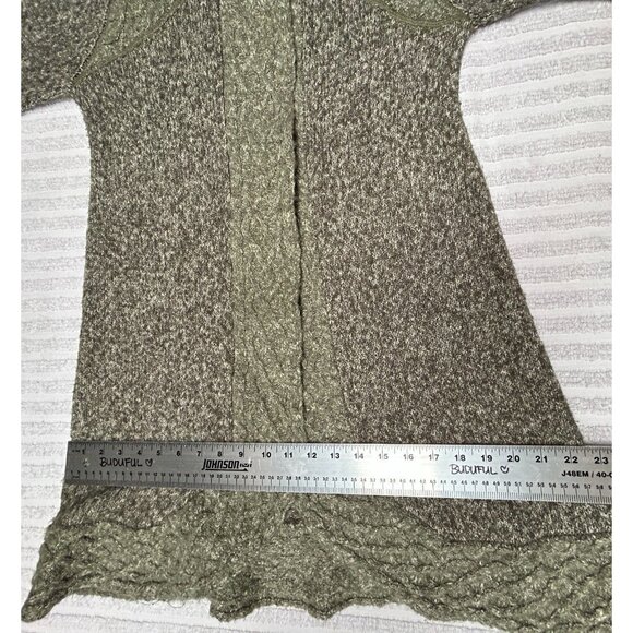 PrAna Womens Soft Angelica Duster Cardigan Sweater Medium Knit Gray Button Front - Picture 7 of 8